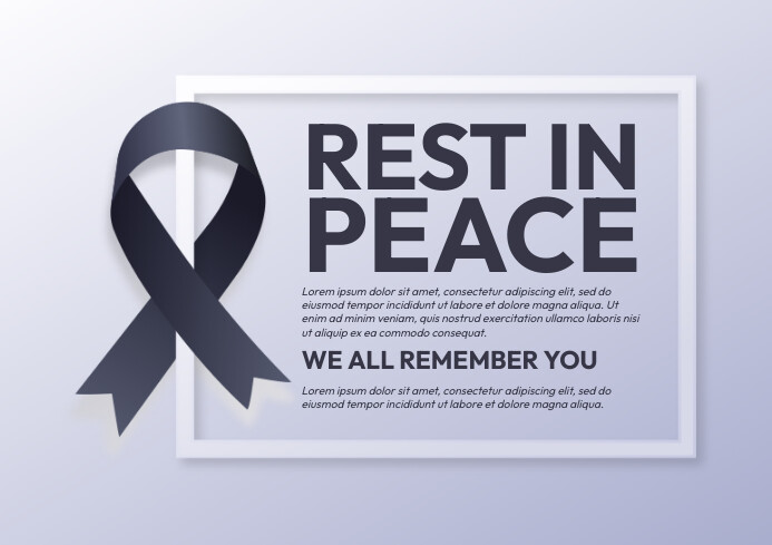 Rest in Peace Template | PosterMyWall