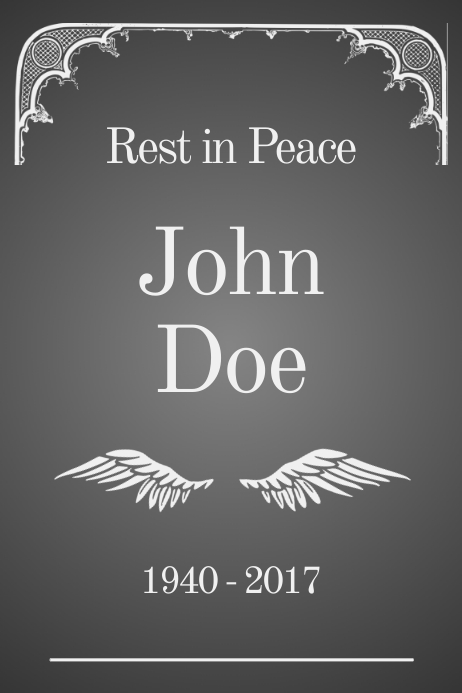 Rest In Peace Template Postermywall