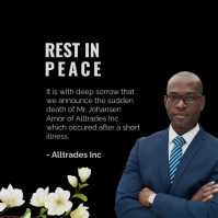 Rest in peace flyer template Publicación de Instagram