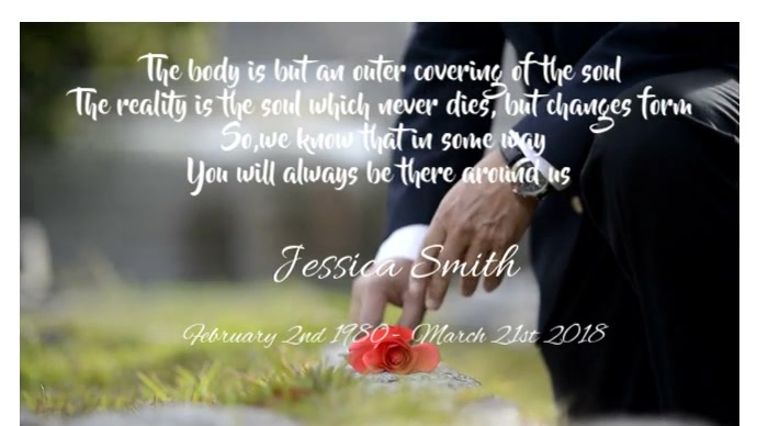 Plantilla de Rest in peace memorial funeral message video | PosterMyWall