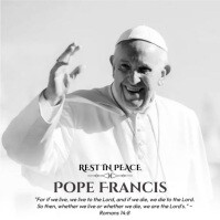 Rest in Peace Pope Francis Instagram Post template