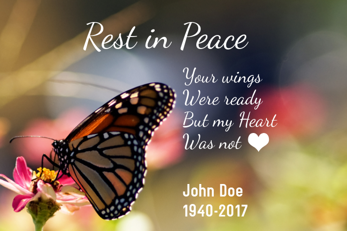 Rest in Peace Template PosterMyWall