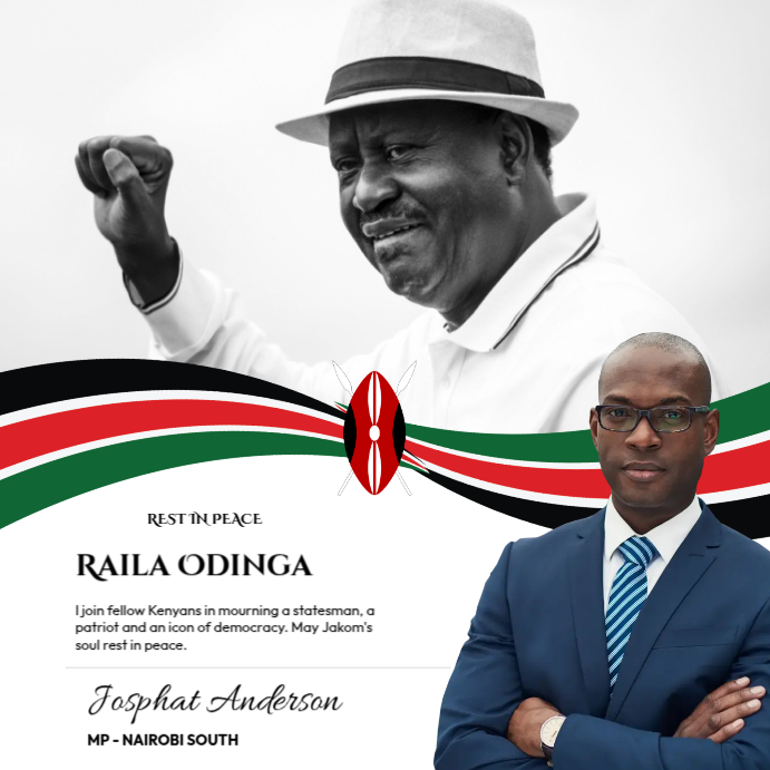 Rest in Peace Raila Odinga condolences Template | PosterMyWall