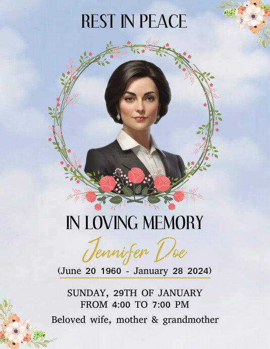 Rest In Peace Template PosterMyWall