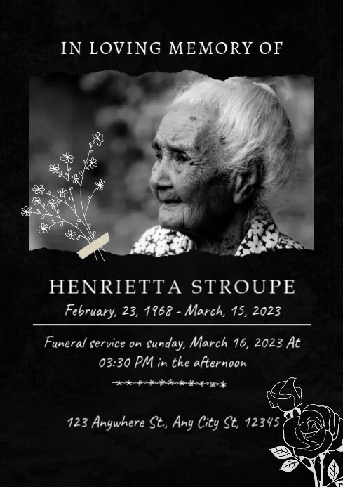 Rest In Peace Template | PosterMyWall