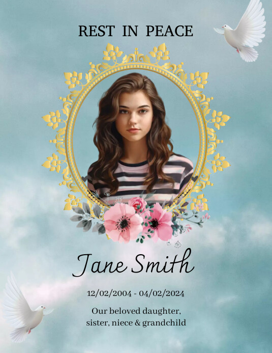 Rest In Peace Template PosterMyWall Rest In Peace Template PosterMyWall