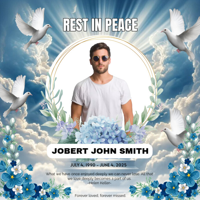 rest in peace template | PosterMyWall