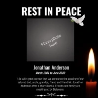 Rest in Peace video Square (1:1) template