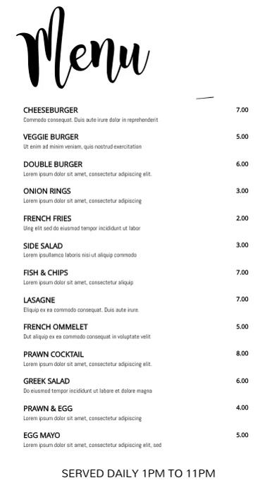 Copy of Restaurant Animated Menu Template | PosterMyWall
