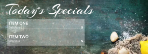 Turquoise Restaurant Specials Facebook Cover Photo Template