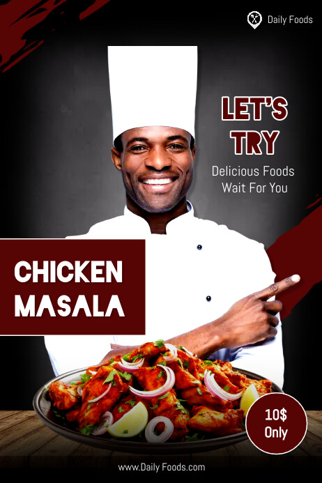 restaurant & hotel food poster design template