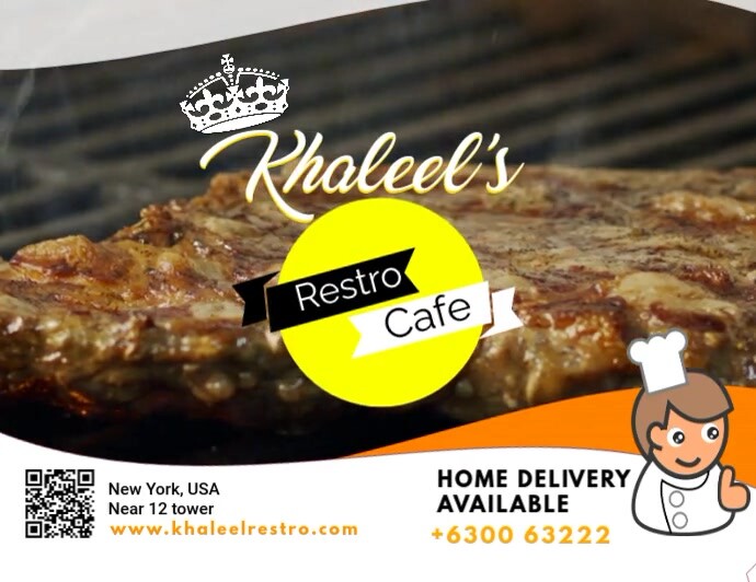 restaurant ad template PosterMyWall
