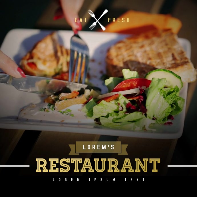 Restaurant Ad Video Template PosterMyWall