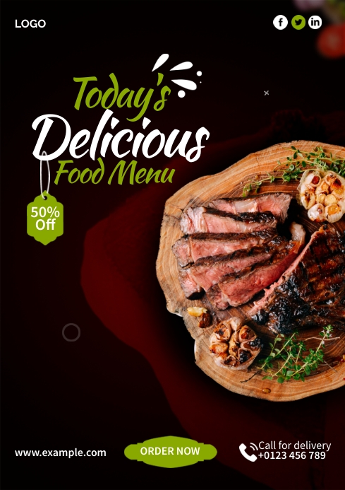 Restaurant Ads Template | PosterMyWall