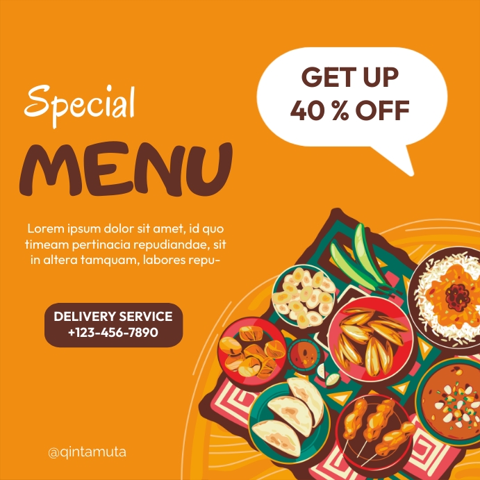 Plantilla de Restaurant and Food Promotion | PosterMyWall