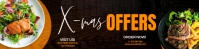 restaurant BANNER Cartel de 2 × 8 pulg. template