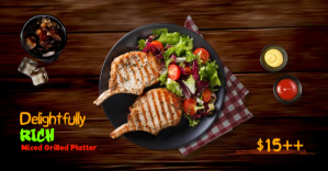 Restaurant Banner ภาพที่แชร์บน Facebook template