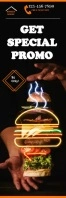 Burger Promo Roll Up Banner template