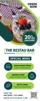 Restaurant Bar Advert Roll Up Banner template