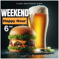 Restaurant Bar Flyer 方形(1:1) template