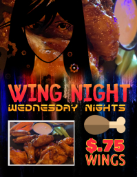 Restaurant Bar Wing Night Flyer Template