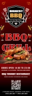 Restaurant barbecue banner design templates Transparent 2 stopy × 6 stóp