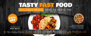 Restaurant billboard template design Twitch-banner