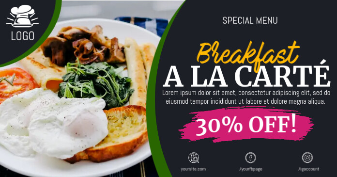 Breakfast Promo Design Restaurant Breakfast Promo Template | PosterMyWall
