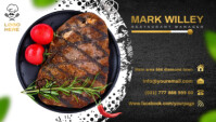 Preto Restaurant Manager Business Card Ikhadi Lebhizinisi Template