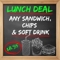 Restaurant Cafe Bar Lunch Ad - Instagram Post template