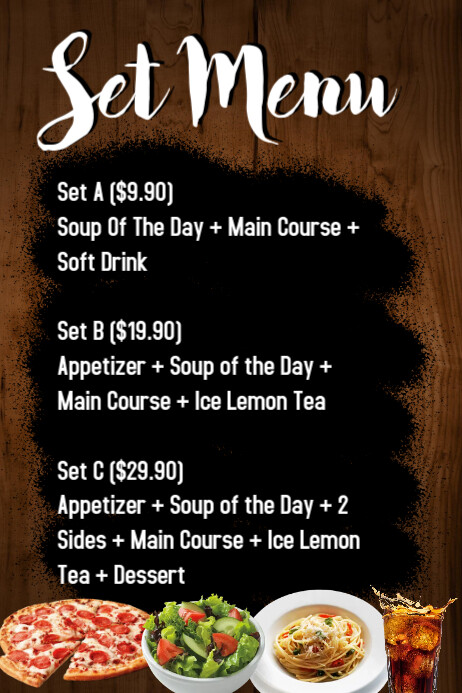 Restaurant Cafe Food Menu Template Postermywall