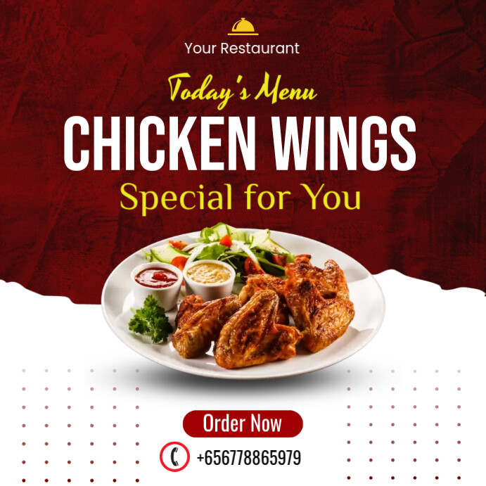 Restaurant Chicken Wings special offer Template | PosterMyWall