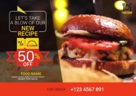 Restaurant Coupon Offer 明信片 template