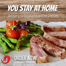 Food delivery poster Template | PosterMyWall