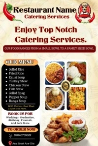 Restaurant design Poster template