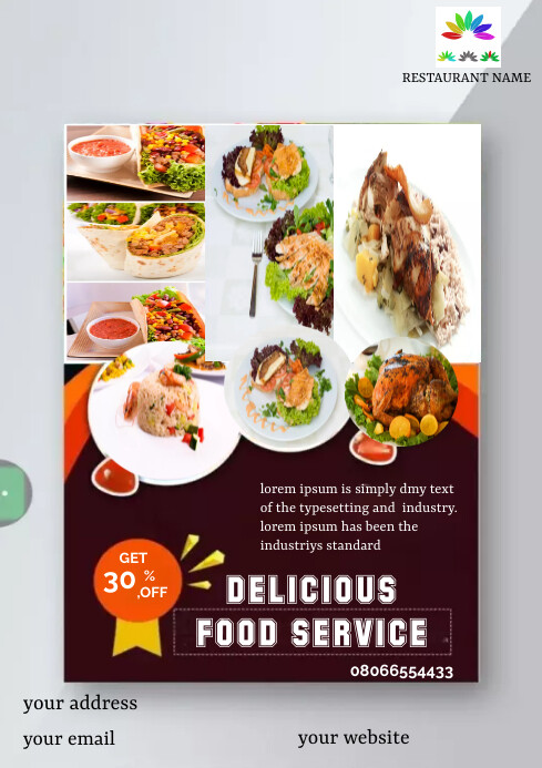 Restaurant Template PosterMyWall
