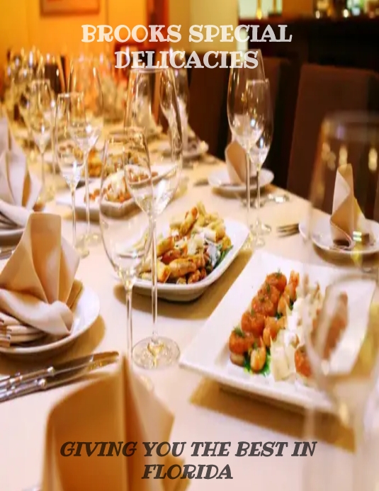 RESTAURANT Folheto (US Letter) template