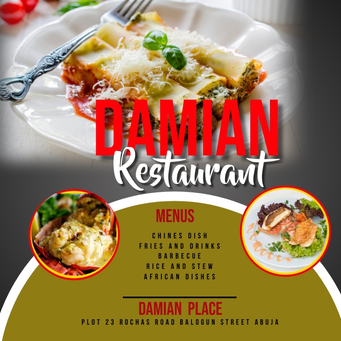 RESTAURANT Template | PosterMyWall
