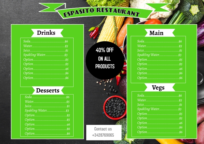 Restaurant Template PosterMyWall