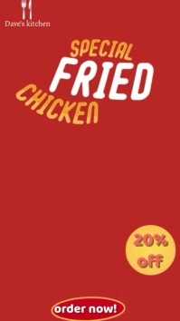 restaurant Digital Display (9:16) template