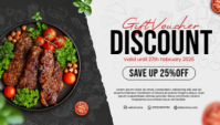 Restaurant discount gift voucher Carte de visite template