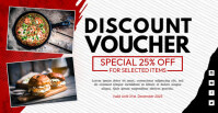 Restaurant Discount Voucher Design Template Facebook Group Cover Photo
