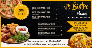 Restaurant Facebook Ad Photo Cover Facebook-Anzeige template