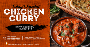 Restaurant Facebook Shared Post Design template