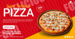 Красный Fast Food Promotion Facebook Shared Image Template