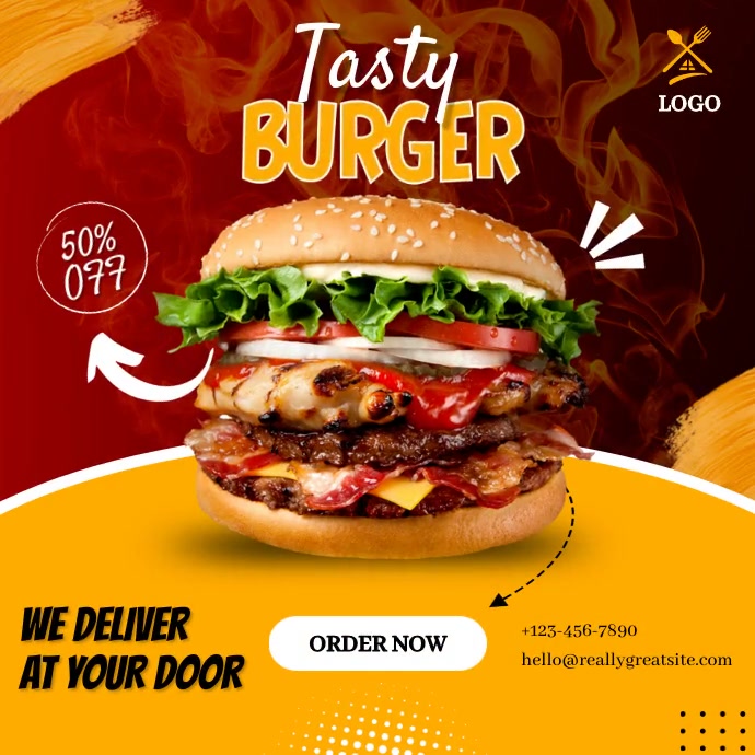 Restaurant Fast Food Instagram Post Template | PosterMyWall