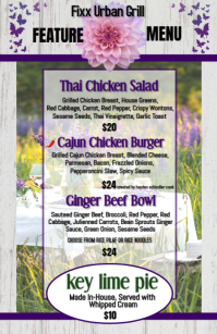 Spring menu Template | PosterMyWall