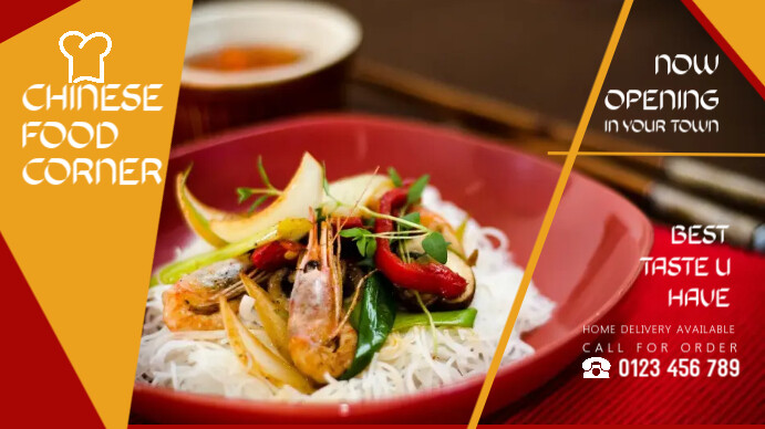 RESTAURANT FLYER,SMALL BUSINESS FLYER Ekran reklamowy (16:9) template
