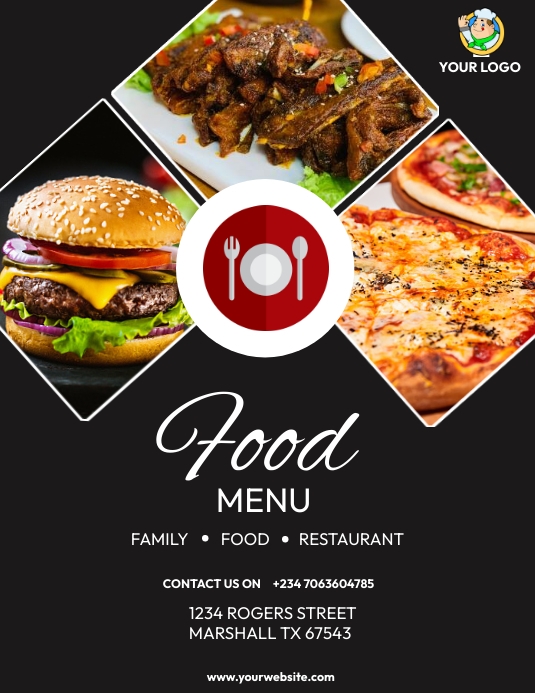 RESTAURANT FLYER (8) Folder (US Letter) template