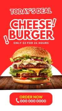 Restaurant flyer ads Instagram Story template